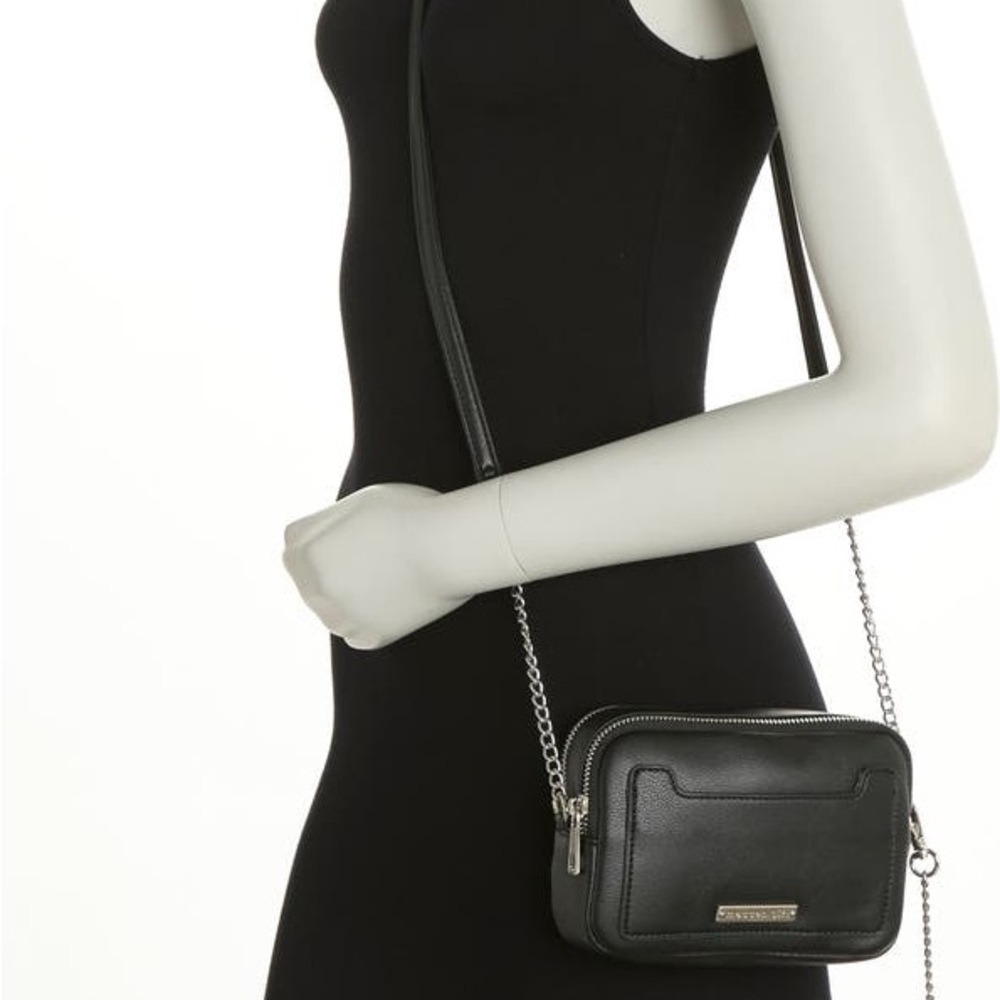 Madden Girl Dial Zip Crossbody Camera Bag by Steve Madden in Black